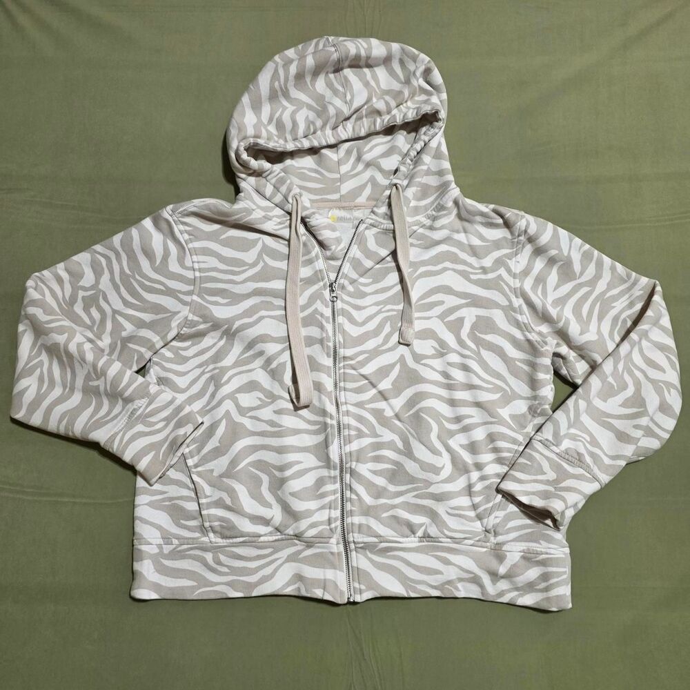Zella West Coast Beige Pumice Lucy Asymmetrical Zip Hoodie girls size 1X